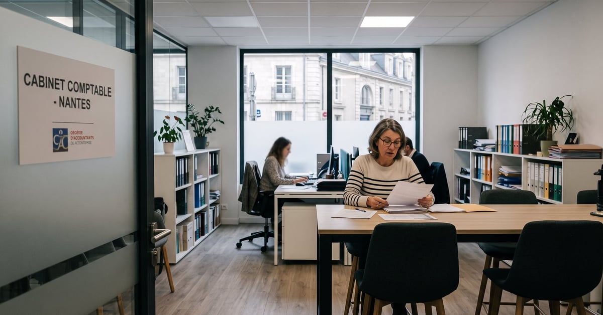 Cabinet comptable à Nantes – bureau moderne d'un expert-comptable nantais